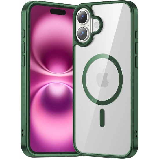 Θήκη Σιλικόνης για iphone 16 plus  Back Cover Με Magsafe -Πράσινο