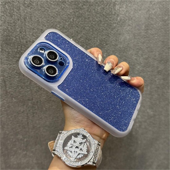 Θήκη Σιλικόνης για iphone 15 Pro Max Glitter και καλύμμα κάμερας -Μπλέ Θήκη Σιλικόνης για iphone 15 Pro Max Glitter και καλύμμα κάμερας -Μπλέ