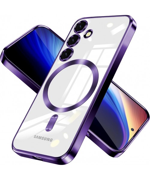 Siipro Back Cover Θηκη Σιλικονης Με Τζαμακι Καμερας Και Magsafe Samsung Galaxy S24 Μώβ