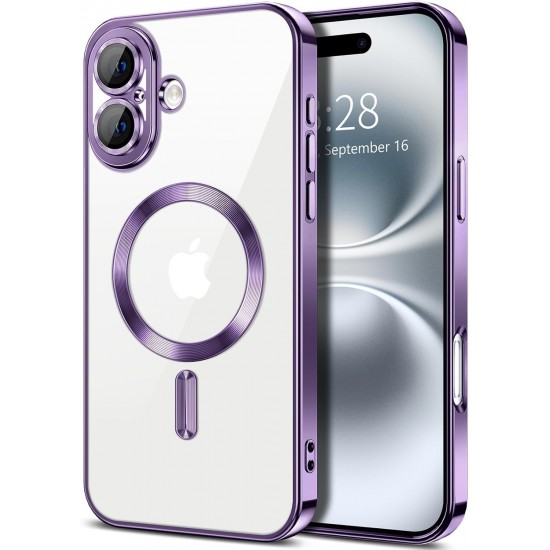 Siipro Back Cover Θηκη Σιλικονης Με Τζαμακι Καμερας Και Magsafe (Iphone 16)Μώβ