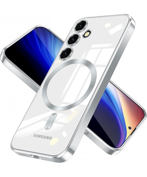 Siipro Back Cover Θηκη Σιλικονης Με Τζαμακι Καμερας Και Magsafe Samsung Galaxy S24 Ασημί Siipro Back Cover Θηκη Σιλικονης Με Τζαμακι Καμερας Και Magsafe Samsung Galaxy S24 Ασημί