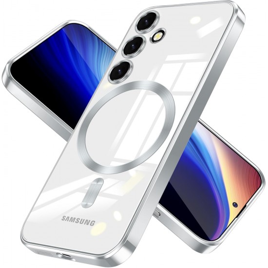 Siipro Back Cover Θηκη Σιλικονης Με Τζαμακι Καμερας Και Magsafe Samsung Galaxy S24 Ασημί Siipro Back Cover Θηκη Σιλικονης Με Τζαμακι Καμερας Και Magsafe Samsung Galaxy S24 Ασημί