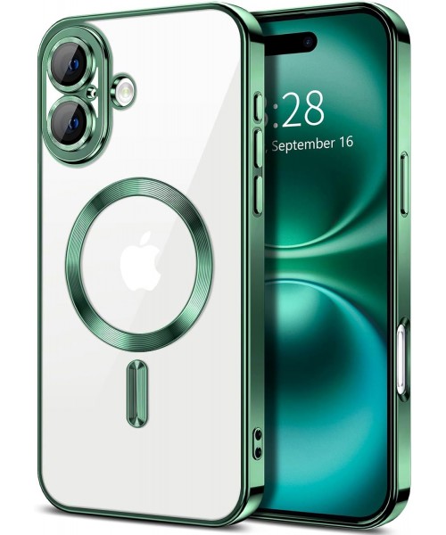Siipro Back Cover Θηκη Σιλικονης Με Τζαμακι Καμερας Και Magsafe (Iphone 16 plus)Πράσινο Siipro Back Cover Θηκη Σιλικονης Με Τζαμακι Καμερας Και Magsafe (Iphone 16 plus)Πράσινο