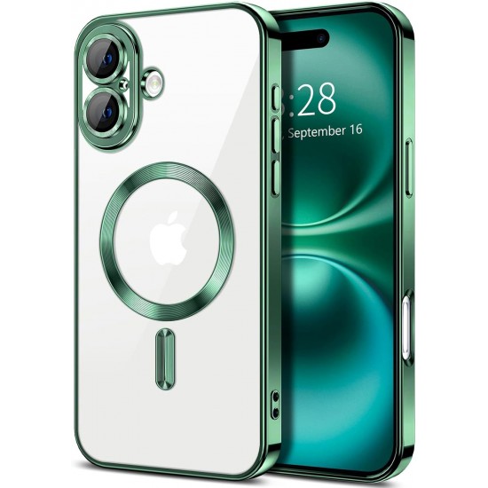 Siipro Back Cover Θηκη Σιλικονης Με Τζαμακι Καμερας Και Magsafe (Iphone 16 plus)Πράσινο Siipro Back Cover Θηκη Σιλικονης Με Τζαμακι Καμερας Και Magsafe (Iphone 16 plus)Πράσινο