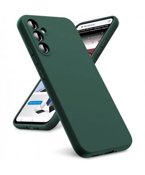 Θήκη Siiproγια Samsung Galaxy A56 5G Silicone Tpu Soft Touch - Σκούρο Πράσινο