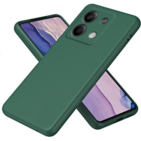 Θήκη Siipro για XIAOMI redmi note 13 -4G Silicone Tpu Soft Touch -Σκούρο Πράσινο
