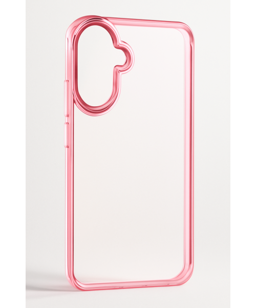 Διαφανής Θήκη Siipro για Samsung A26 με Ροζ Περιγράμματα και στην Κάμερα