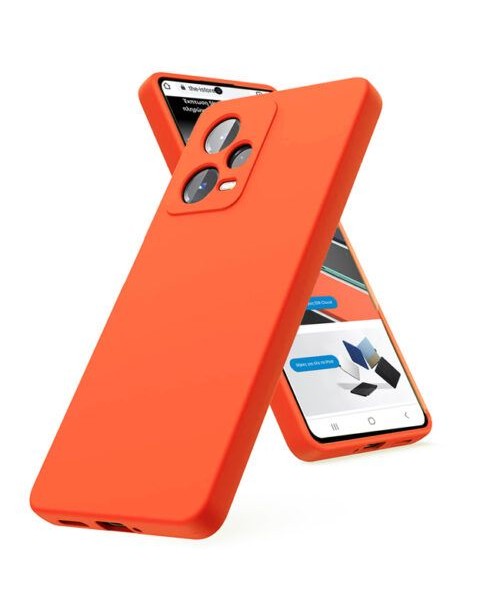 Θήκη Siipro για XIAOMI Redmi note 12 pro -5G Silicone Tpu Soft Touch -Πορτοκαλί