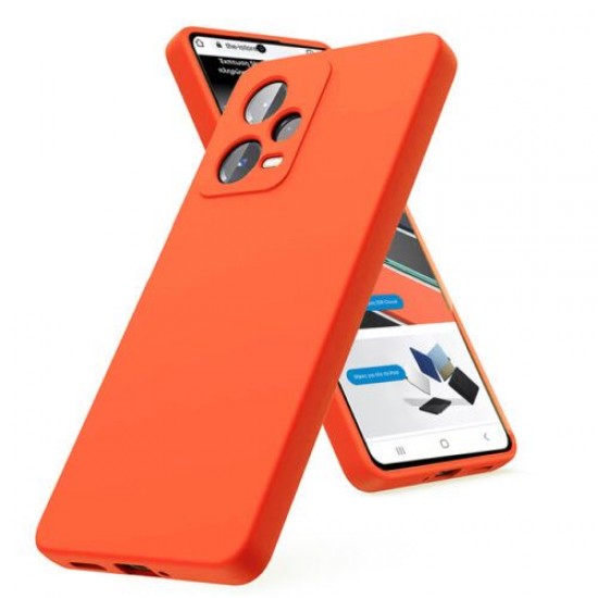 Θήκη Siipro για XIAOMI Redmi note 12 pro -5G Silicone Tpu Soft Touch -Πορτοκαλί