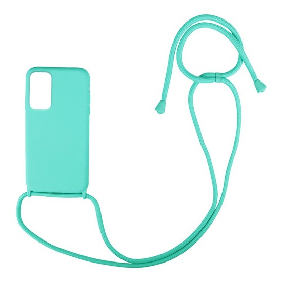 Liquid Back Cover Σιλικόνης με Κορδόνι Για (Samsung Galaxy A04s ) - Τιρκουάζ  Liquid Back Cover Σιλικόνης με Κορδόνι Για (Samsung Galaxy A04s ) - Τιρκουάζ