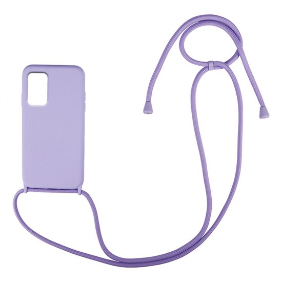 Liquid Back Cover Σιλικόνης με Κορδόνι Για (Samsung Galaxy A04s ) - Λίλα Liquid Back Cover Σιλικόνης με Κορδόνι Για (Samsung Galaxy A04s ) - Λίλα