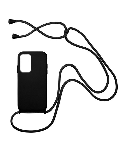 Liquid Back Cover Σιλικόνης με Κορδόνι Για (Samsung Galaxy A53 5g ) - Μαύρο Liquid Back Cover Σιλικόνης με Κορδόνι Για (Samsung Galaxy A53 5g ) - Μαύρο